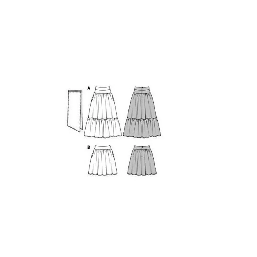 Burda Sewing Pattern‎ 6514 Skirt Tiered Misses Size 10-20 UNCUT